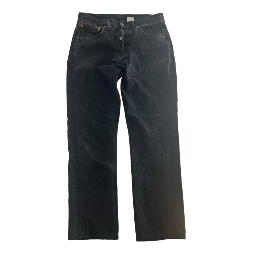 Vintage Levi's 501 Jeans 31x34 Black Straight Original Fit Button Fly Y2K